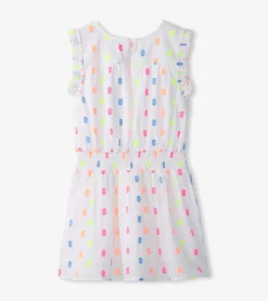 Sale Girls Summer Dots Woven Play Dress Dresses