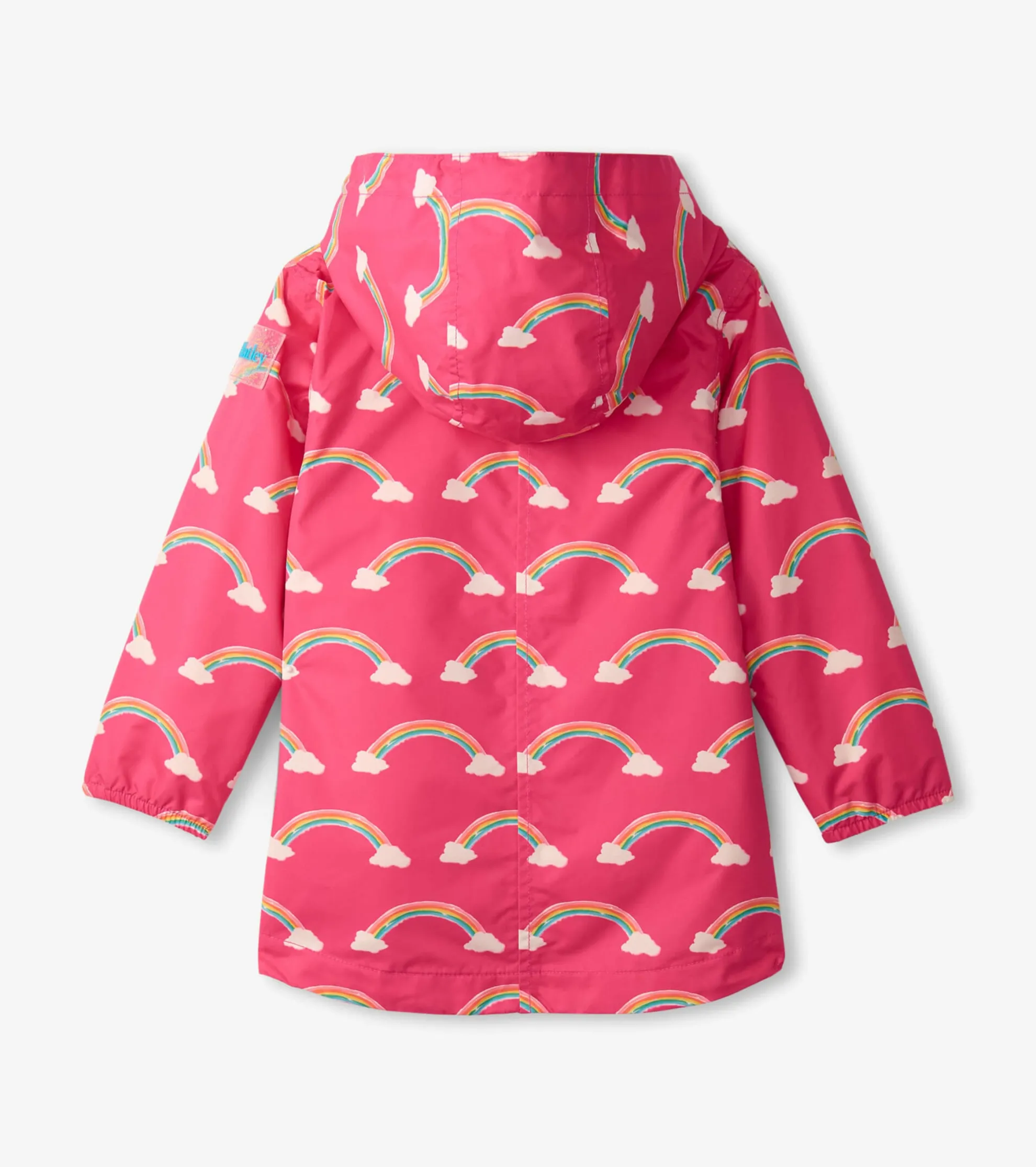 Discount Girls Summer Rainbow Zip-Up Lightweight Rain Jacket Rainwear|Rainwear