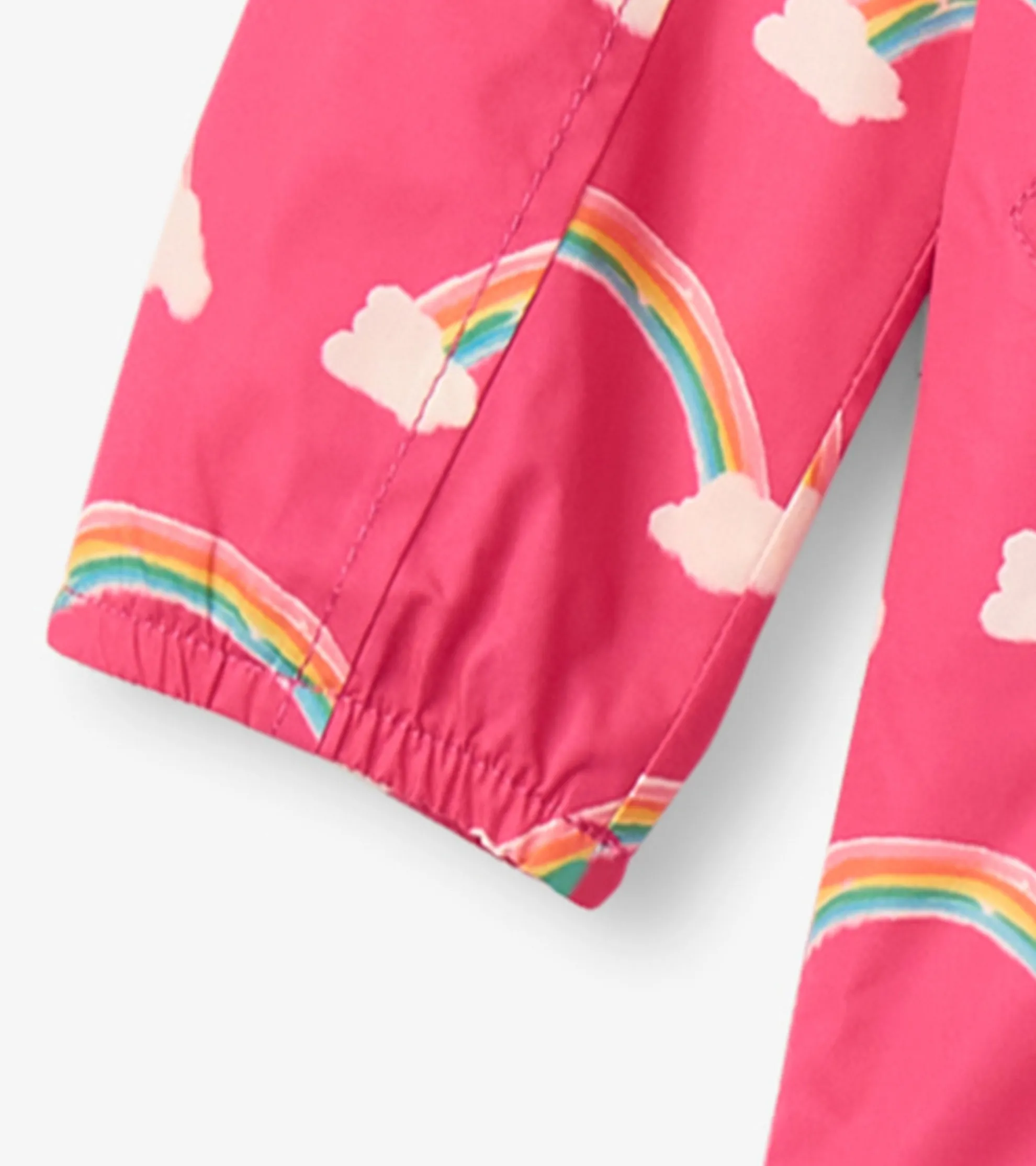 Discount Girls Summer Rainbow Zip-Up Lightweight Rain Jacket Rainwear|Rainwear