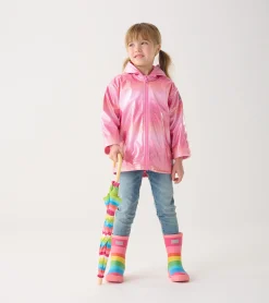 New Girls Summer Zip-Up Rain Jacket Rainwear|Rainwear