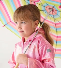New Girls Summer Zip-Up Rain Jacket Rainwear|Rainwear