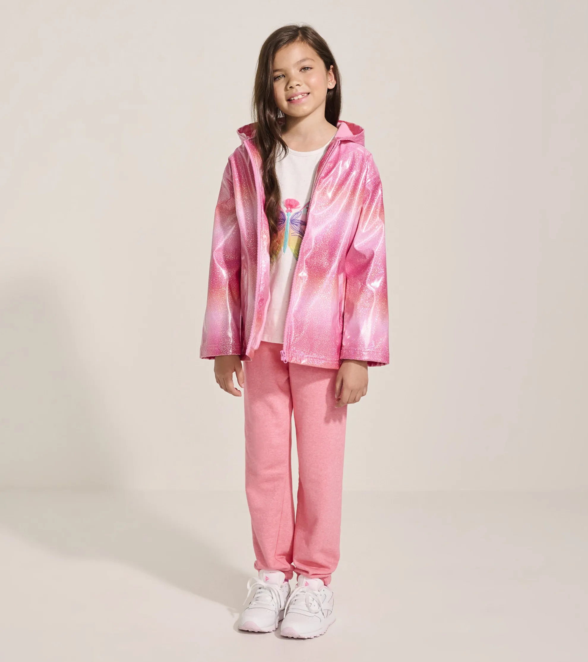New Girls Summer Zip-Up Rain Jacket Rainwear|Rainwear