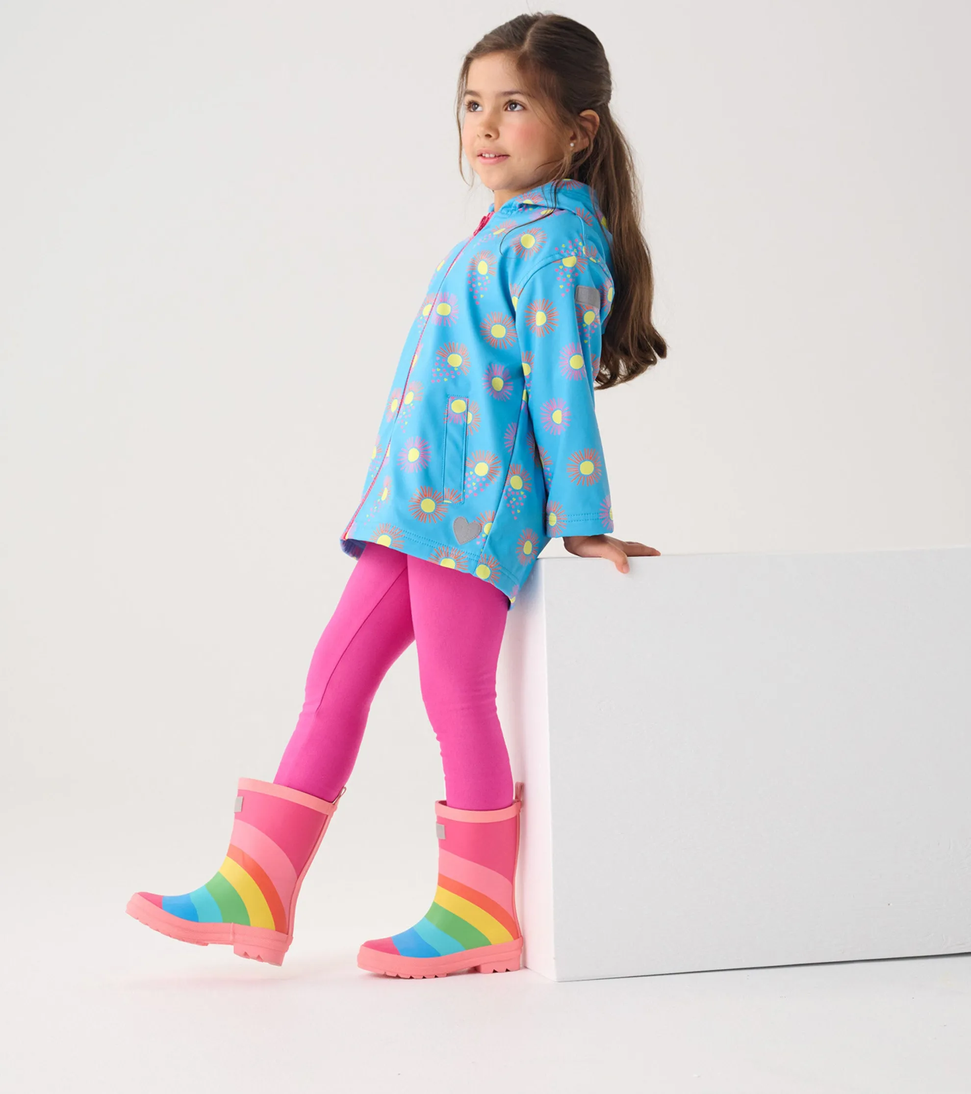 Best Girls Sunrays Zip-Up Rain Jacket Rainwear|Rainwear
