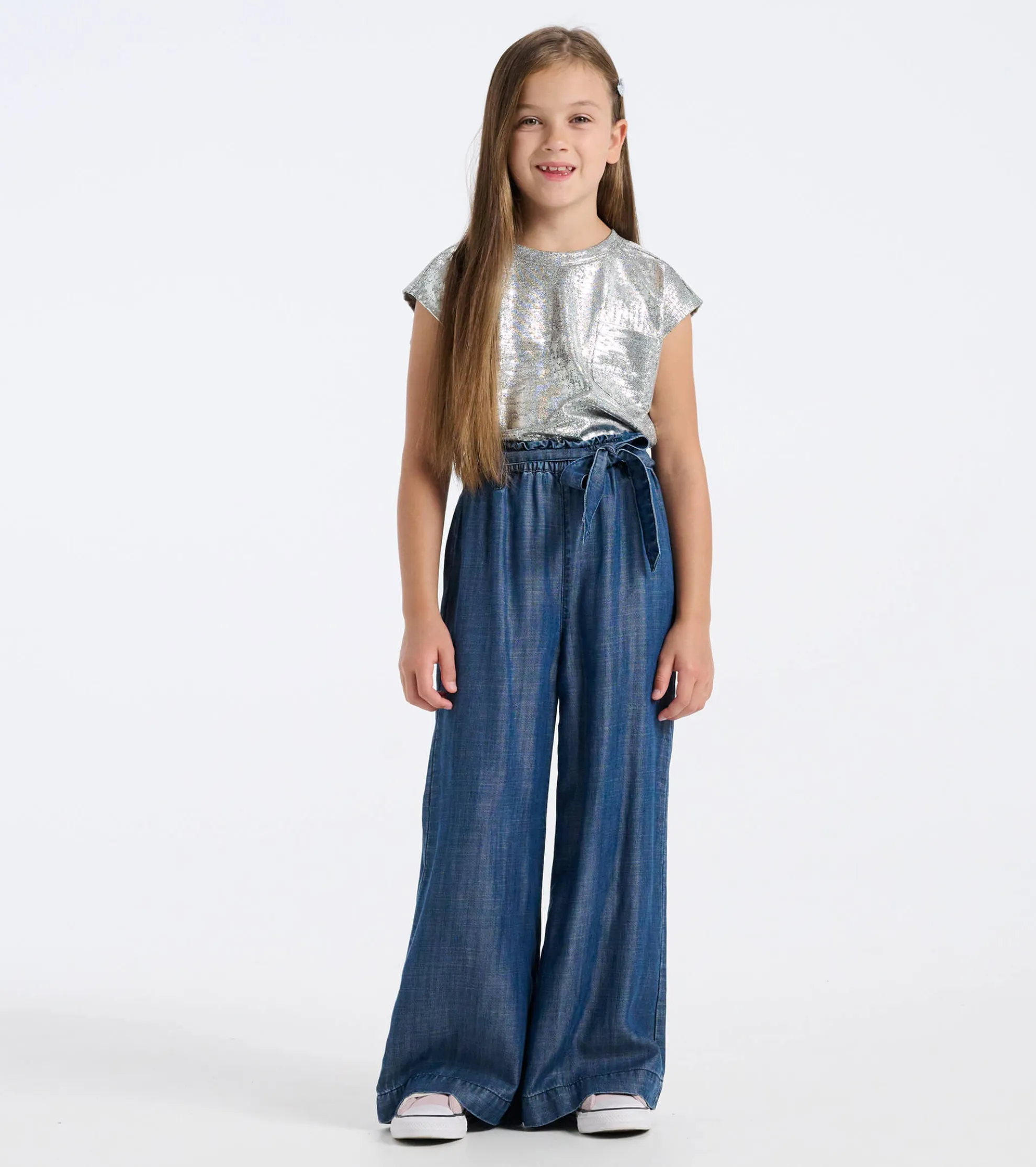 Hot Girls Tencel Textured Paperbag Pants Bottoms