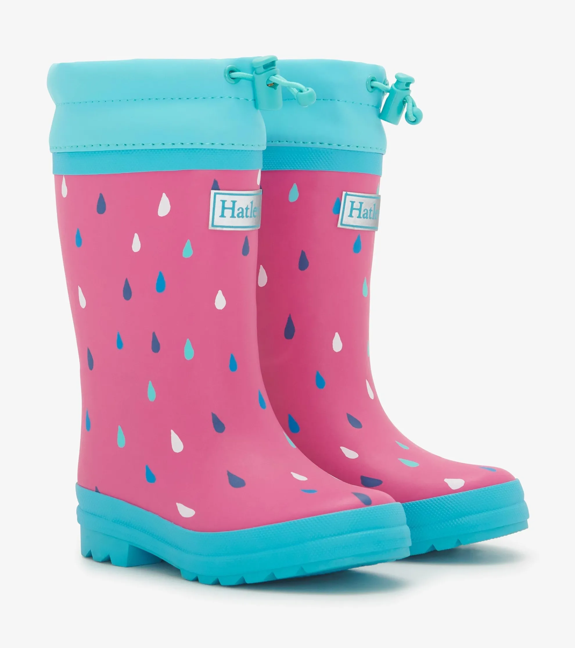 New Girls Tiny Drops Sherpa Lined Rain Boots Rainwear|Rainwear