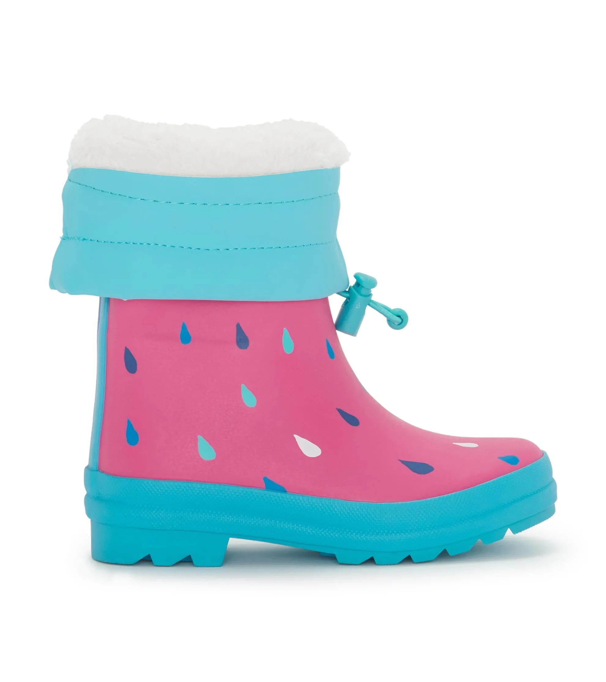 New Girls Tiny Drops Sherpa Lined Rain Boots Rainwear|Rainwear