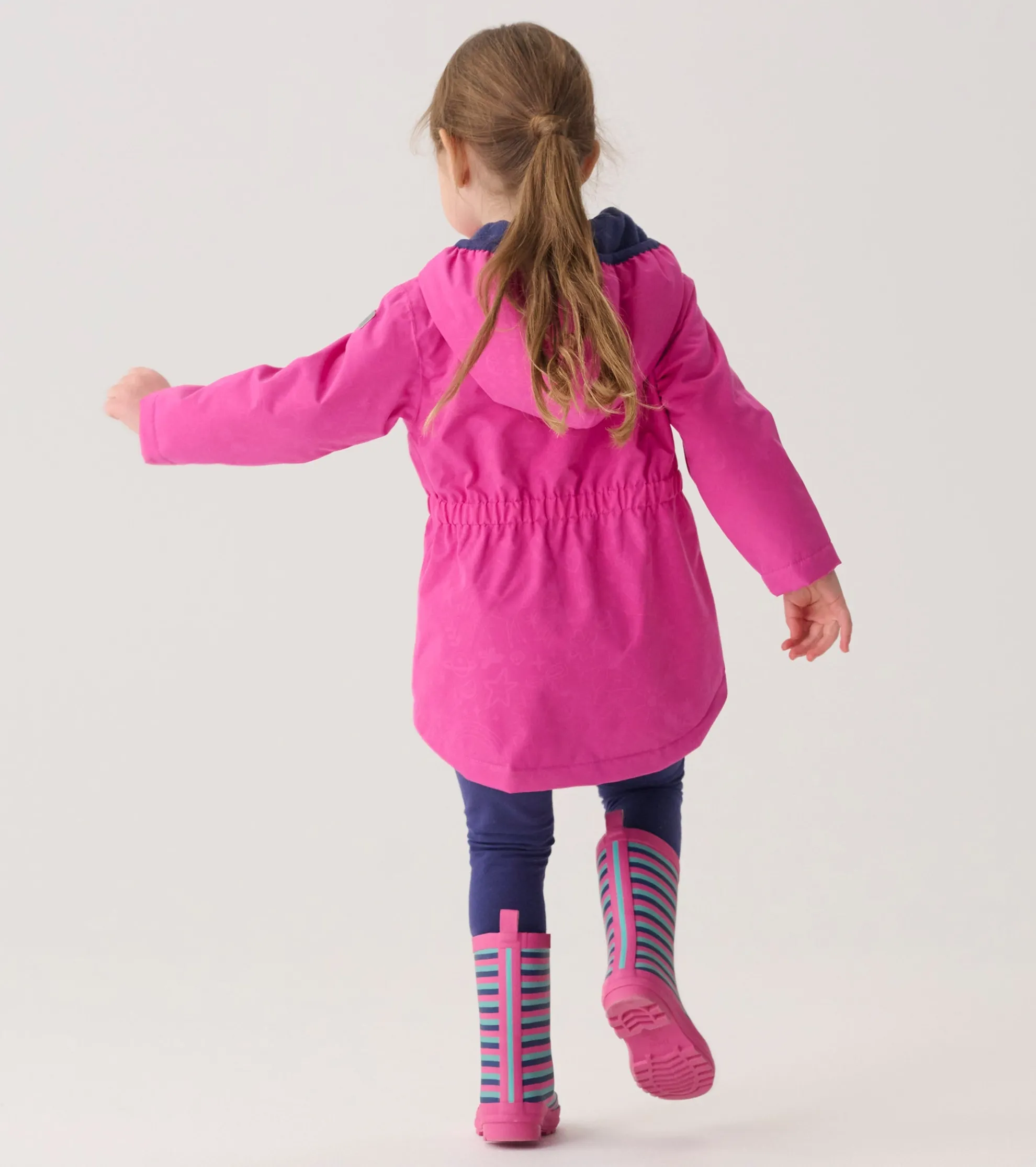 Clearance Girls Unicorn Doodle Zip-Up Lightweight Rain Jacket Rainwear|Rainwear