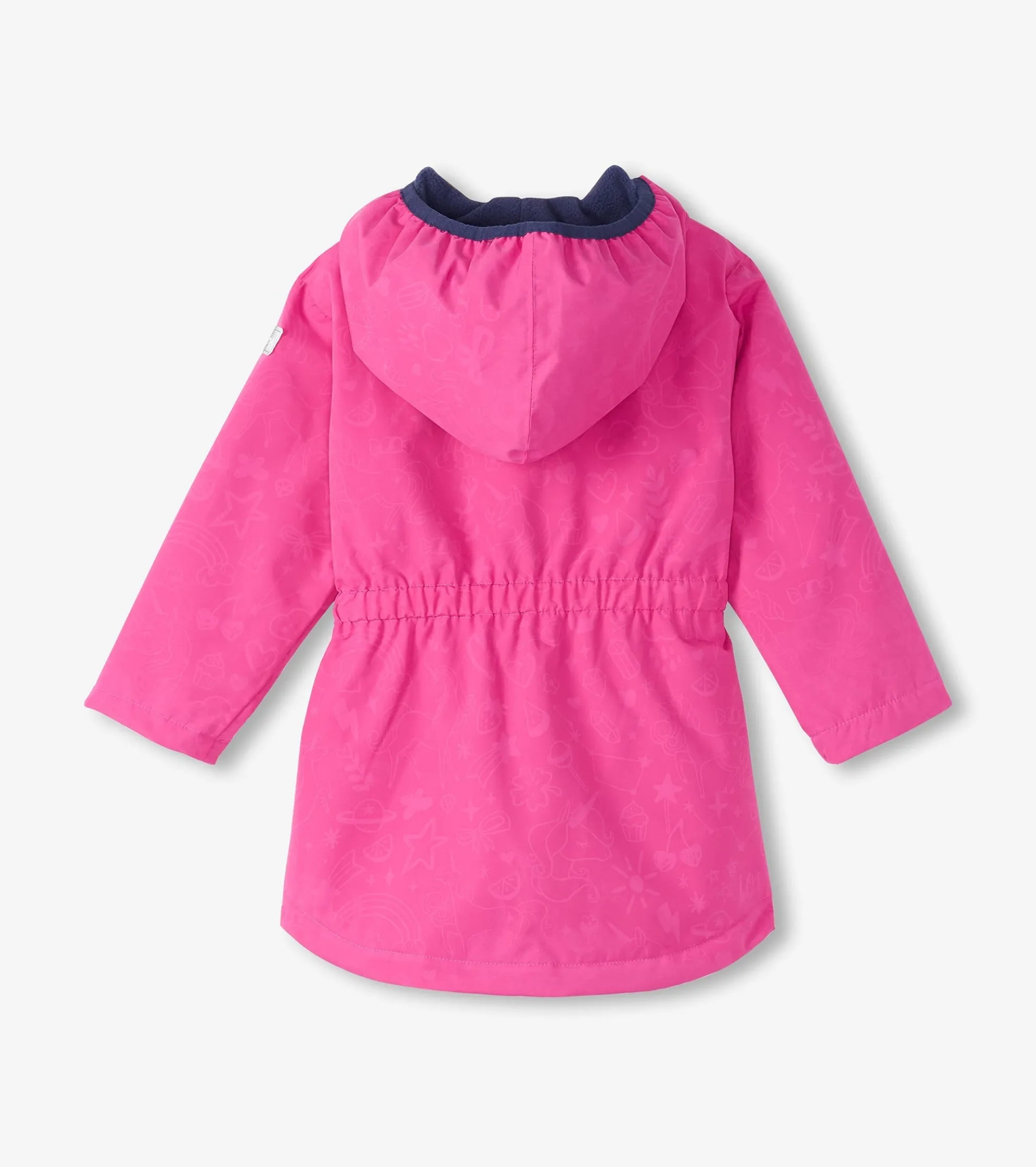 Clearance Girls Unicorn Doodle Zip-Up Lightweight Rain Jacket Rainwear|Rainwear