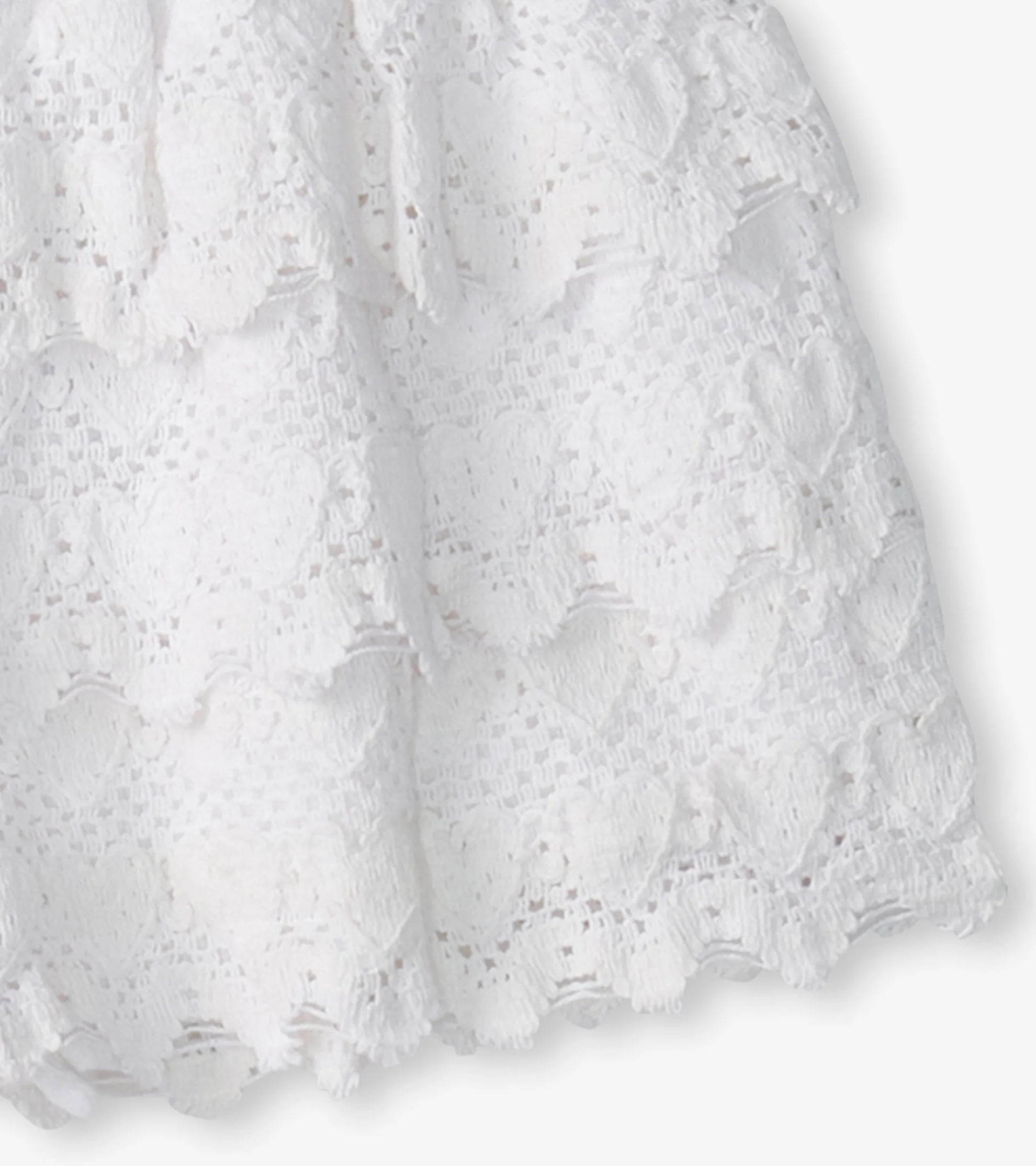 Clearance Girls White Hearts Floaty Skort Bottoms