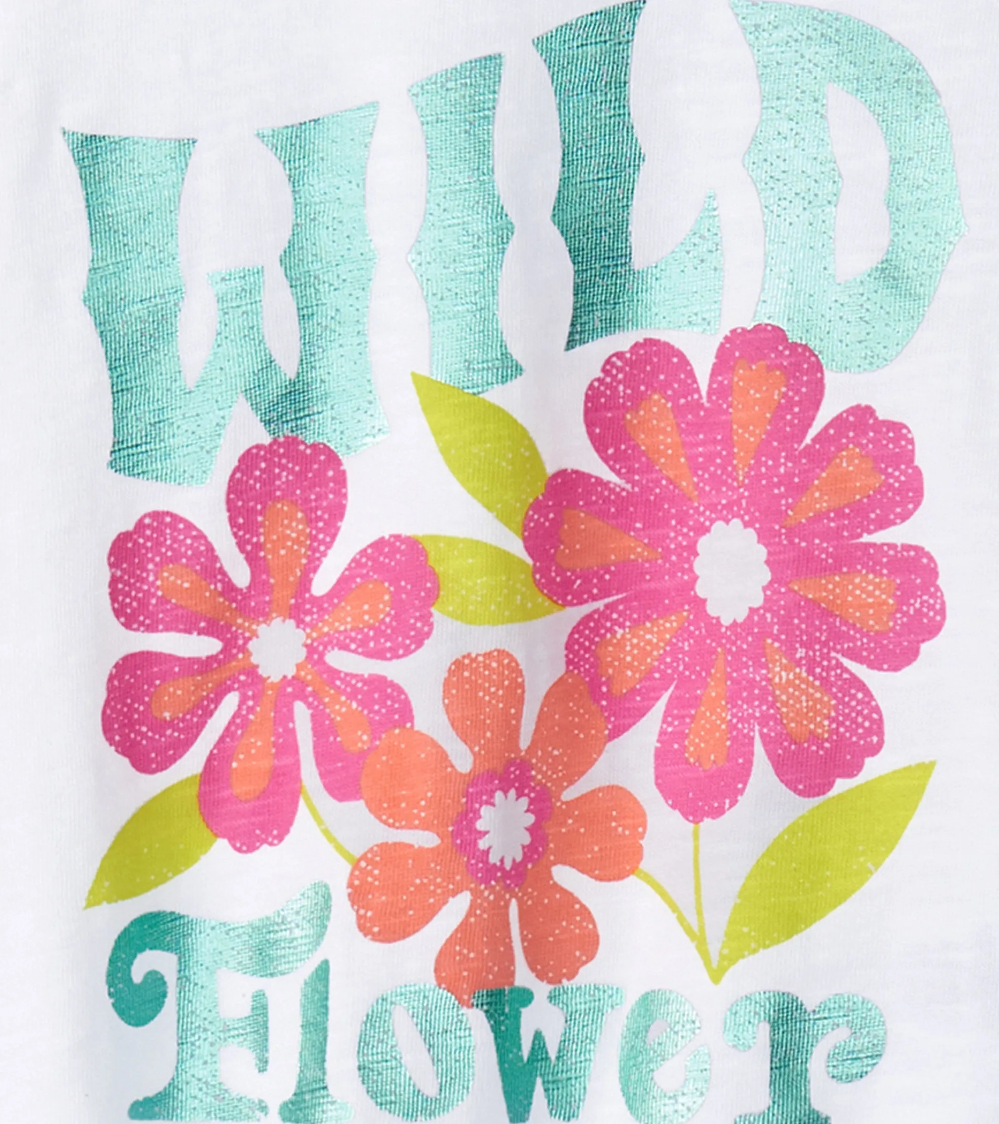 Best Girls Wild Flower Graphic Tee Tops