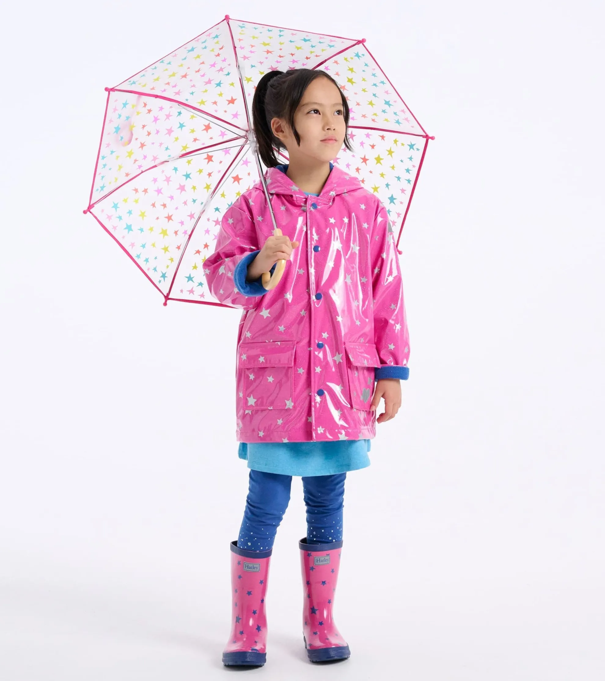 New Glitter Stars Shiny Kids Rain Boots Rainwear|Rainwear