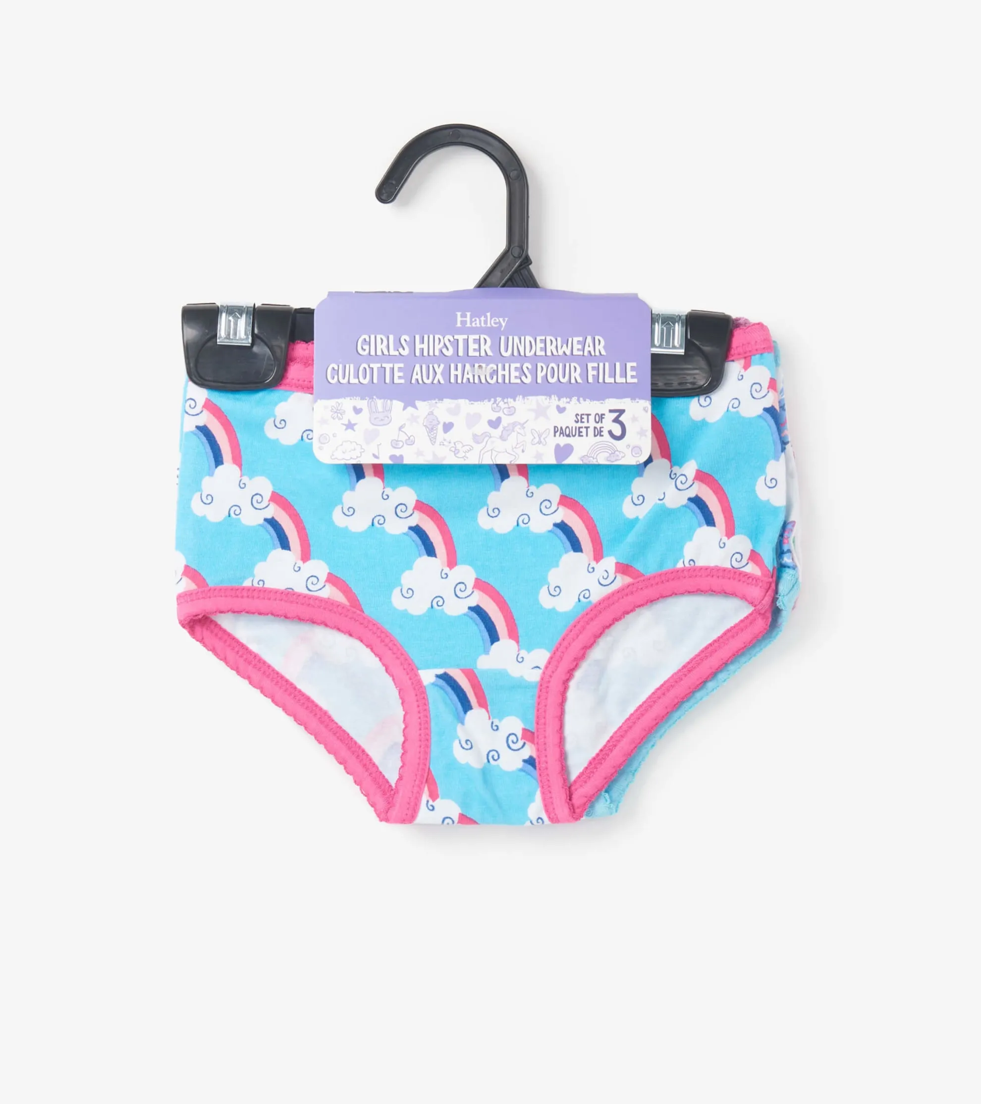 Clearance Happy Prints Girls Hipster Underwear 3 Pack Underwear|Accessories