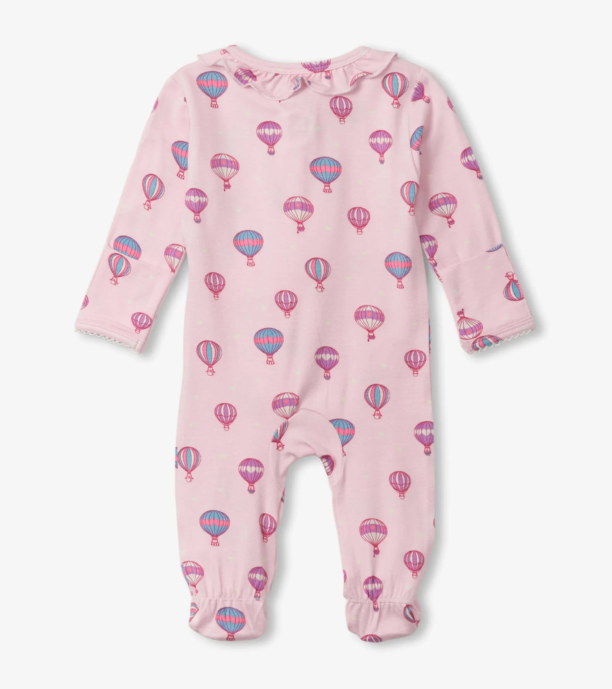 Sale Hot Air Balloons Newborn Ruffle Footed Sleeper Sleepwear|Sleepwear