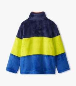 Sale Kids Blue & Green Fleece Jacket BOY Outerwear|Sweaters