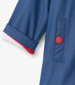 New Kids Navy & Red Button-Up Rain Jacket BOY Rainwear|Rainwear
