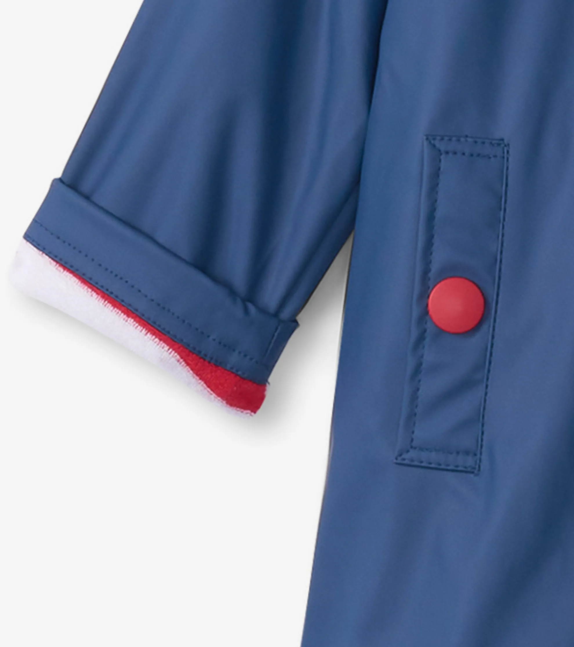 New Kids Navy & Red Button-Up Rain Jacket BOY Rainwear|Rainwear