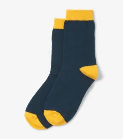 Best Kids Navy & Yellow Crew Socks BOY Footwear|Socks