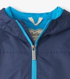 Best Kids Navy Zip-Up Lightweight Rain Jacket BOY Rainwear|Rainwear