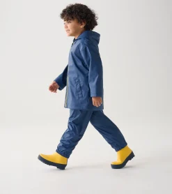 Online Kids Navy Zip-Up Rain Jacket BOY Rainwear|Rainwear