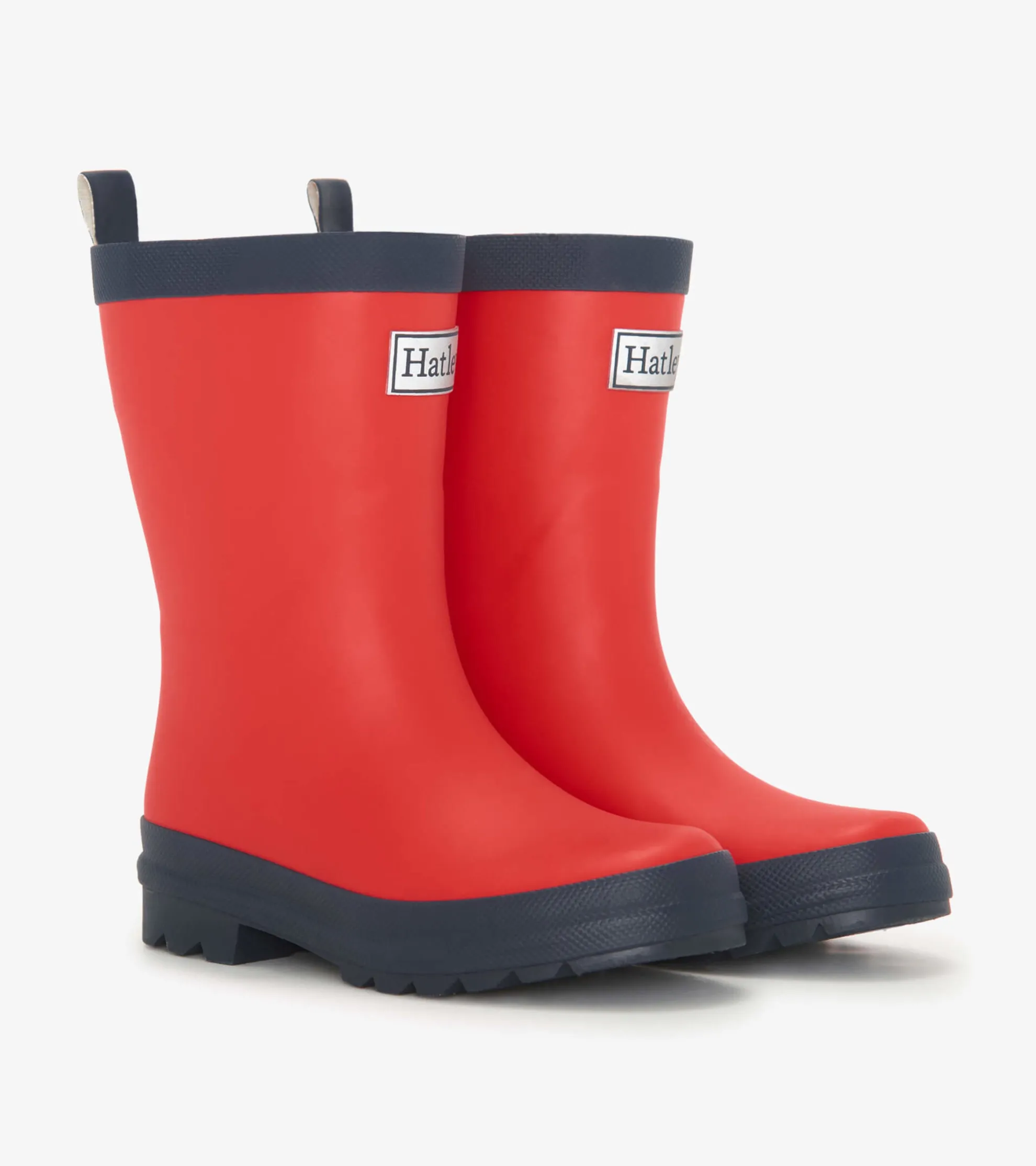 Online Kids Red & Navy Matte Rain Boots BOY Rainwear|Rainwear