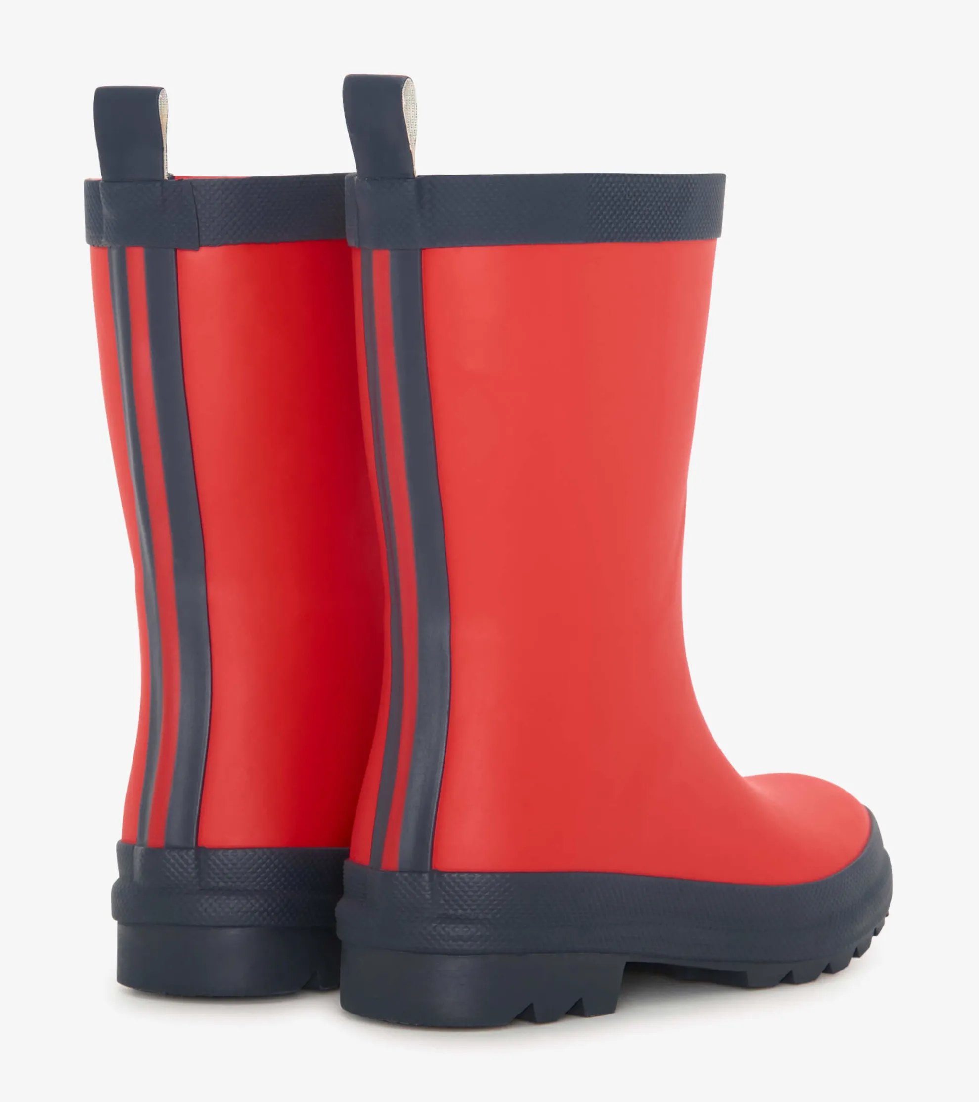 Online Kids Red & Navy Matte Rain Boots BOY Rainwear|Rainwear