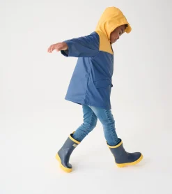 New Kids Yellow & Navy Zip-Up Rain Jacket BOY Rainwear|Rainwear