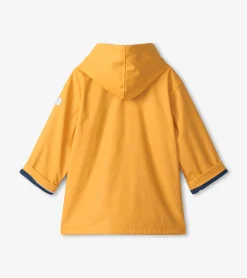 Hot Kids Yellow Zip-Up Rain Jacket BOY Rainwear|Rainwear