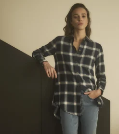Outlet Lara Tunic - Wide Windowpane Women Tops