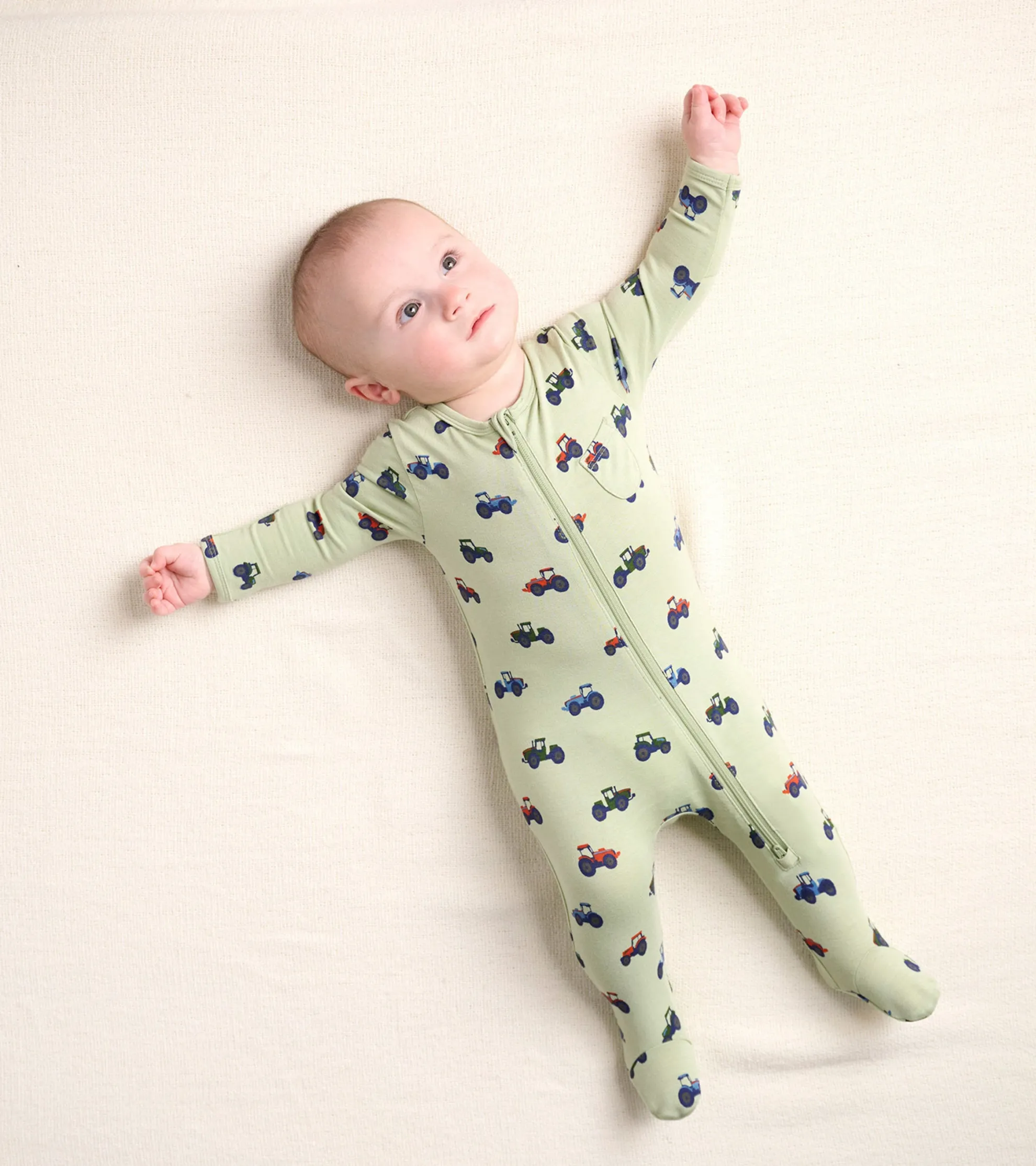 Online Little Tractors Newborn Zip-Up Footed Sleeper Sleepwear|Sleepwear