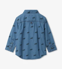 Discount Mini Elk Button Down Shirt BOY Tops