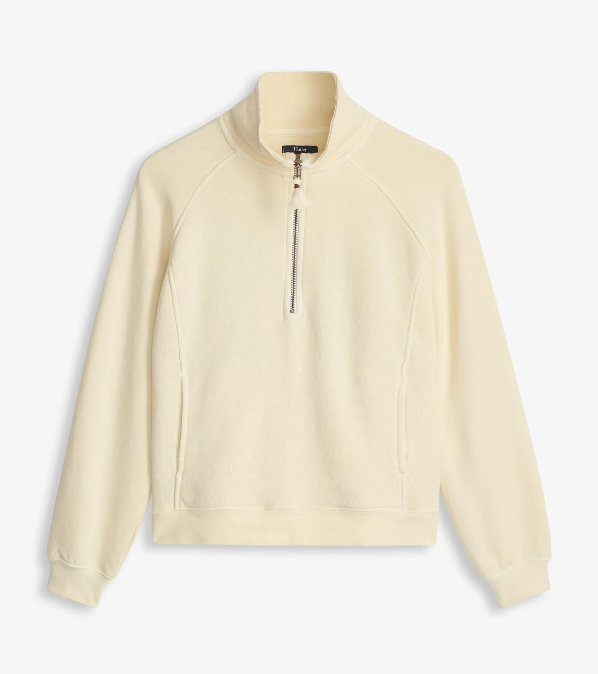 Outlet Mock Neck Pullover - Almond Beige Women Sweaters