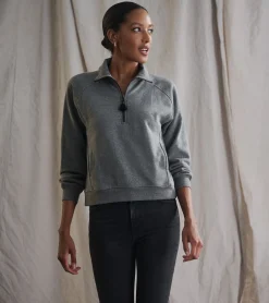 Best Mock Neck Pullover - Charcoal Heather Women Sweaters