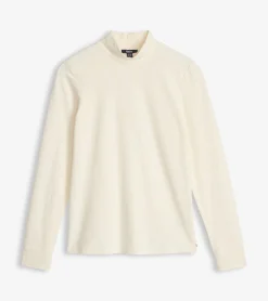 Discount Mock Neck Top - Cream White Women Tops