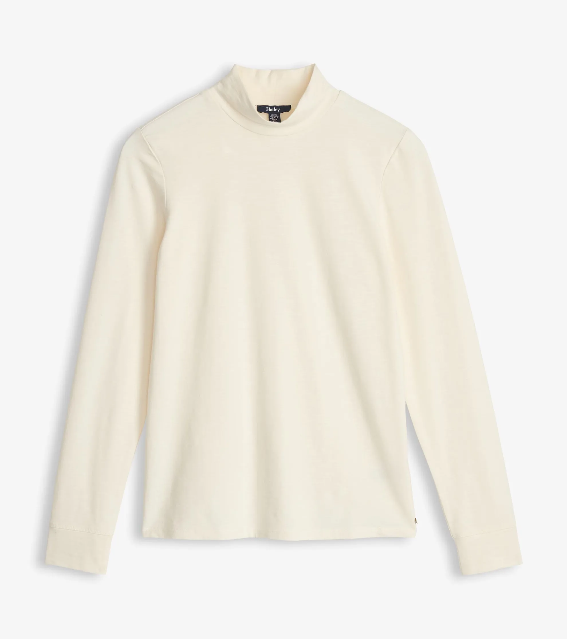 Discount Mock Neck Top - Cream White Women Tops