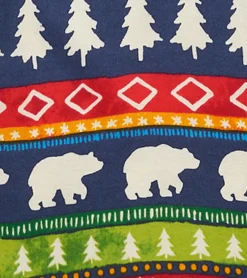 Outlet Navy Painted Fairisle Raglan Kids Organic Cotton Pajama Set BOY Sleepwear|Sleepwear