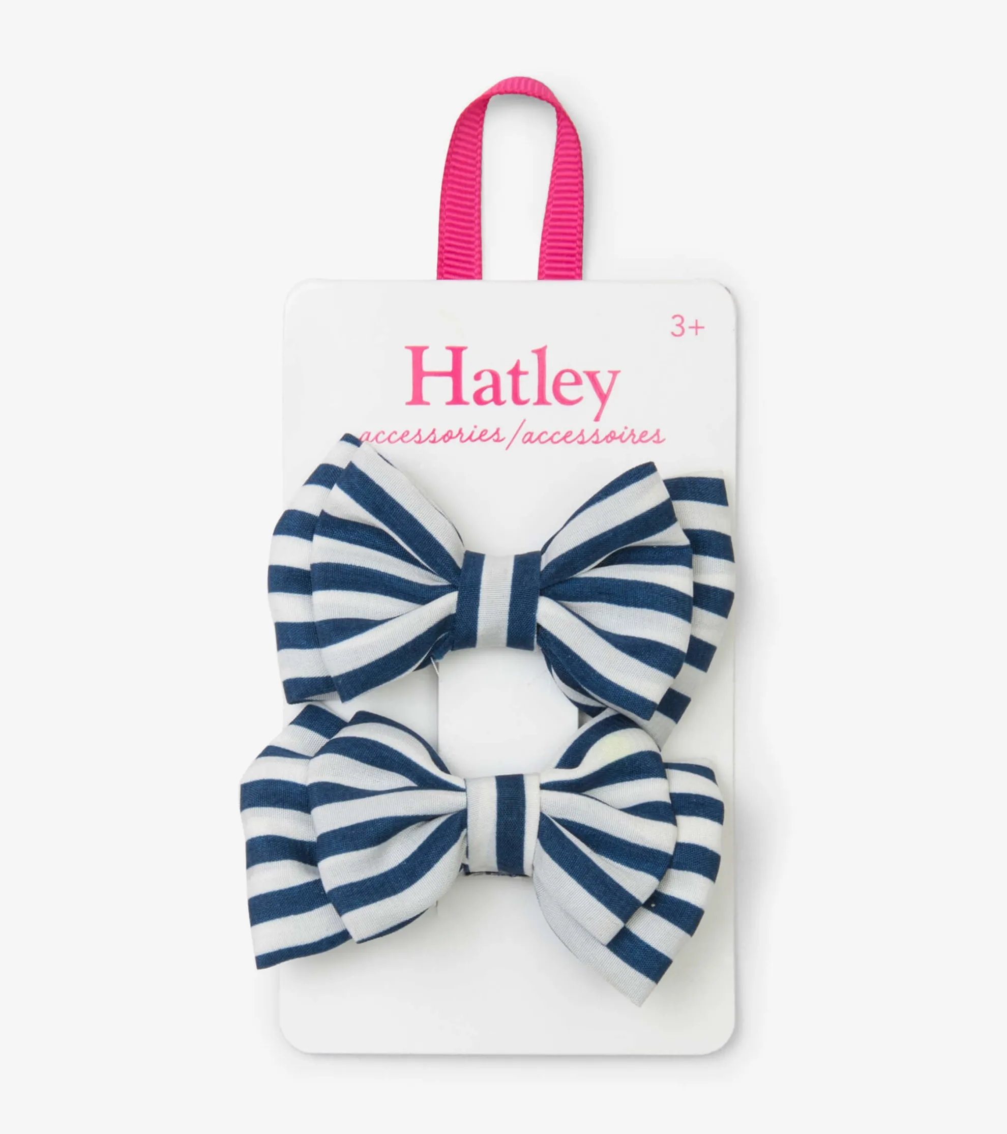 Discount Navy Stripe Bows Hair Clips Accessories
