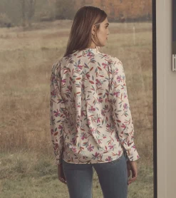 Sale Olivia Blouse - Deconstructed Floral Women Tops