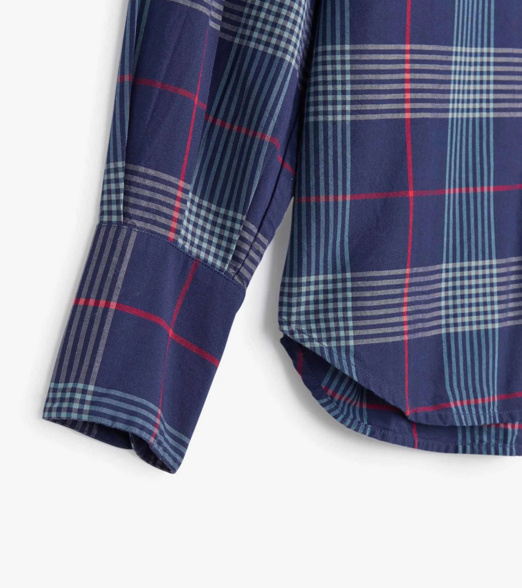 Hot Olivia Blouse - Patriot Blue Plaid Women Tops