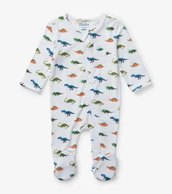 Outlet Painted Dinos Baby Footed Sleeper Sleepwear|Sleepwear