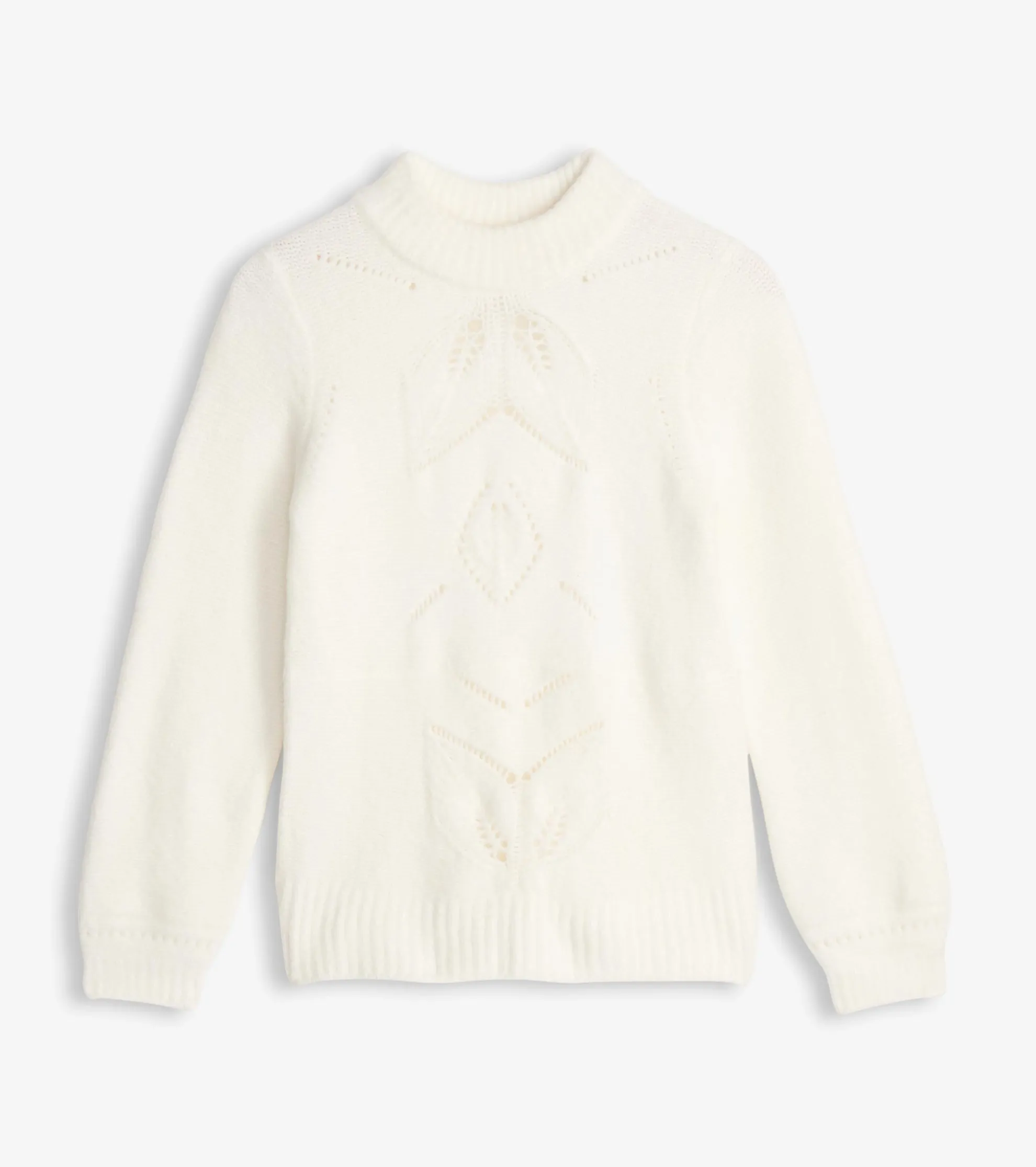 Discount Petal Cable Sweater - Winter White Women Sweaters