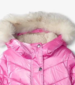 New Pink Star Kids Puffer Jacket Outerwear