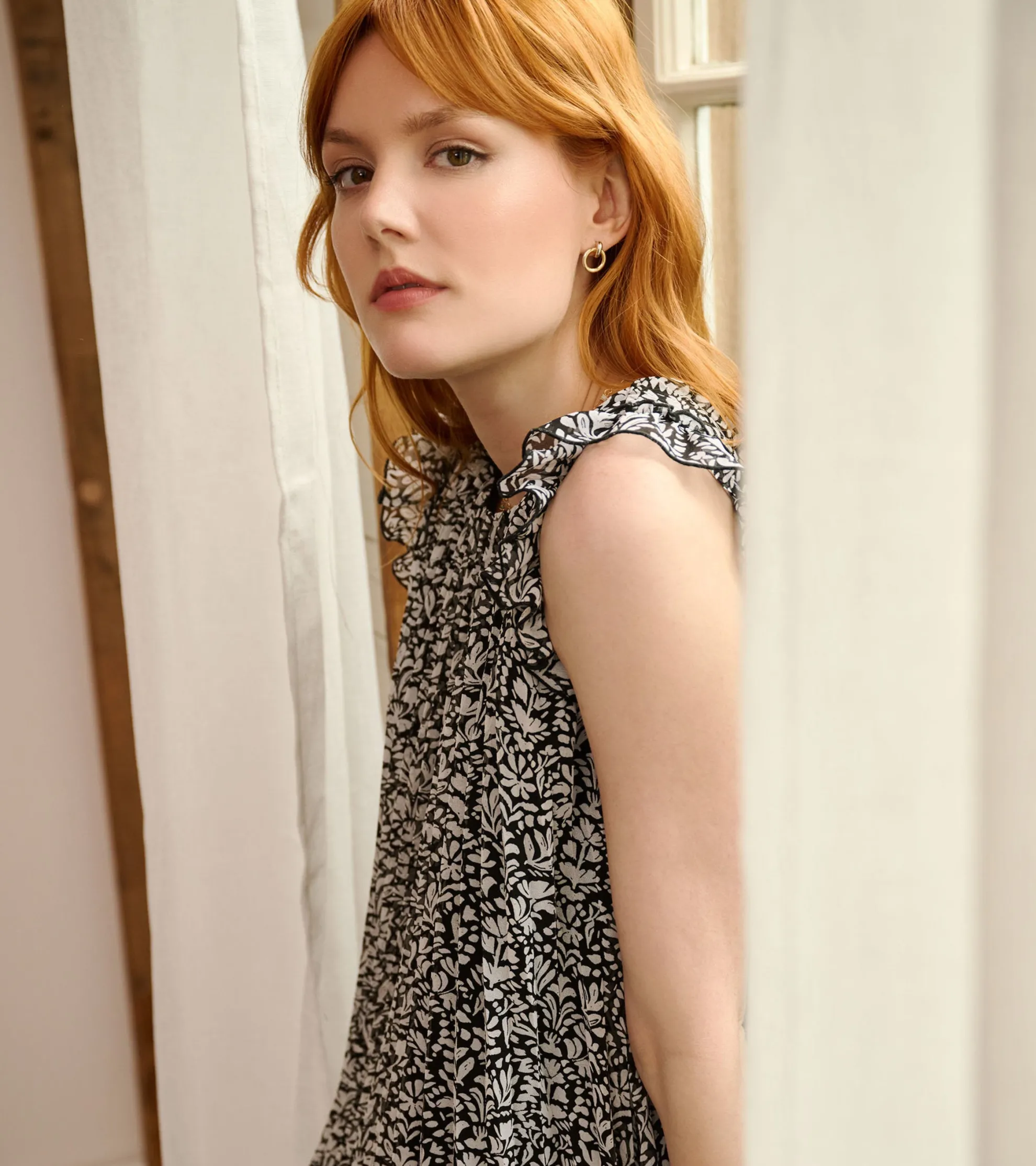 New Pleated Dress - Floral Shibori Women Dresses