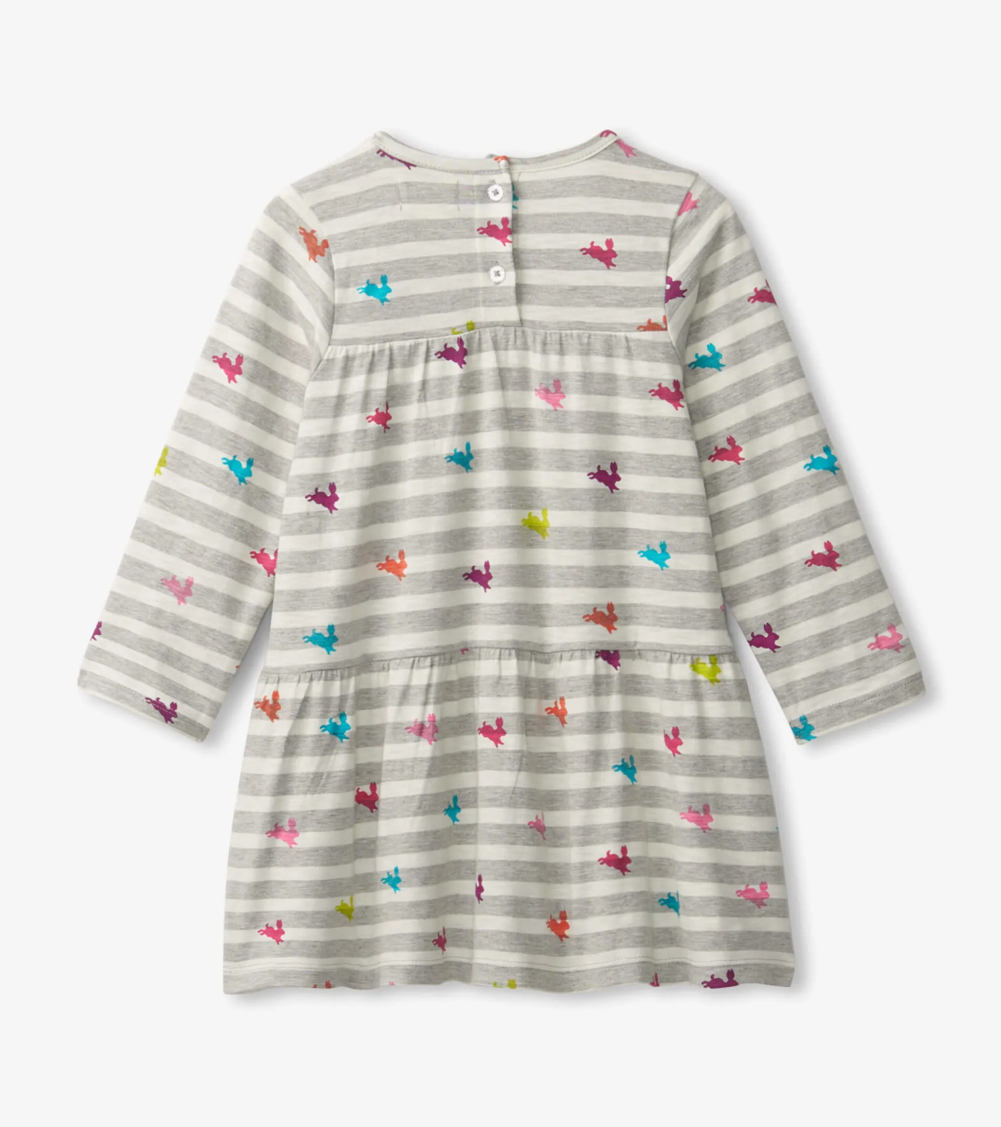 Hot Rainbow Bunnies Tiered Dress Dresses