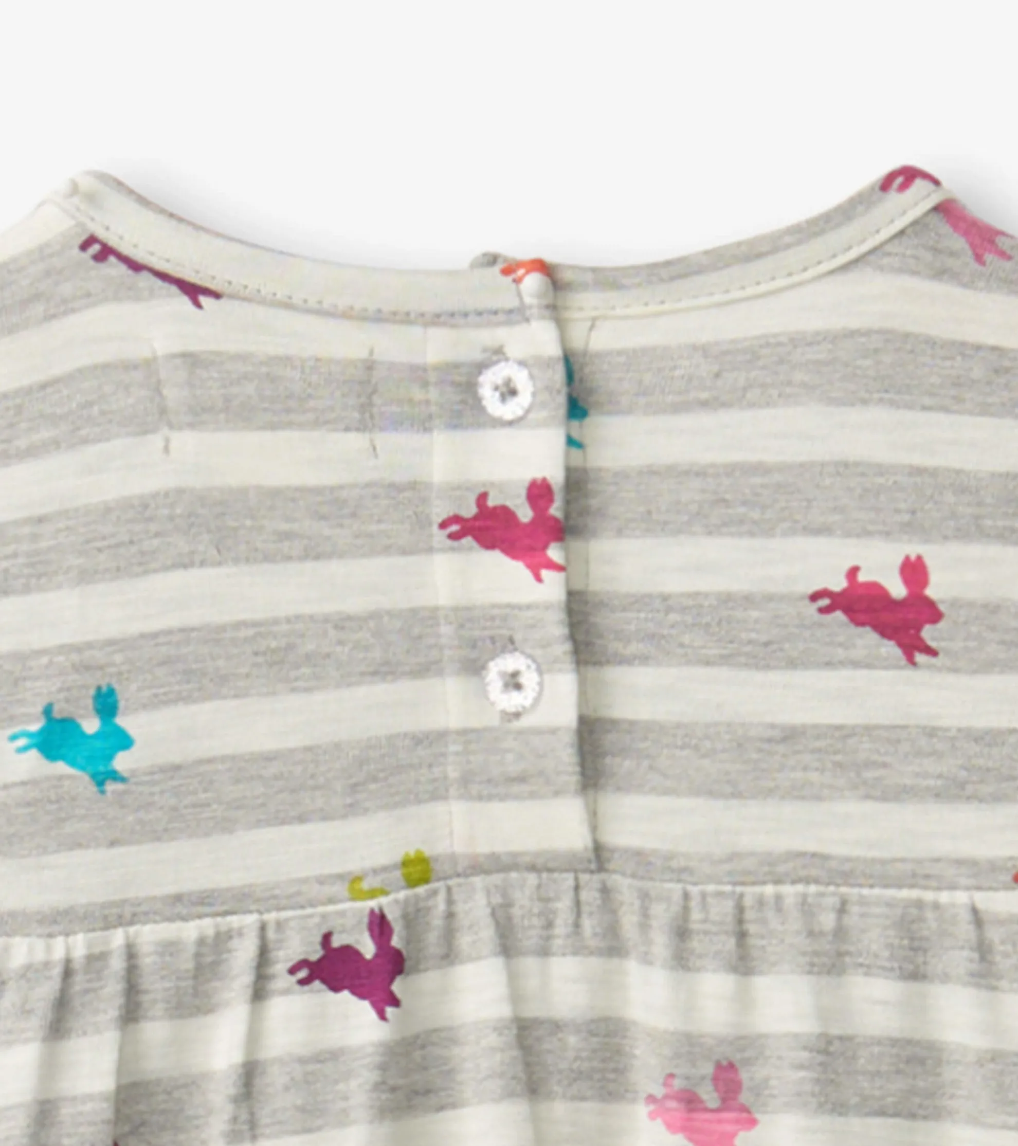 Hot Rainbow Bunnies Tiered Dress Dresses