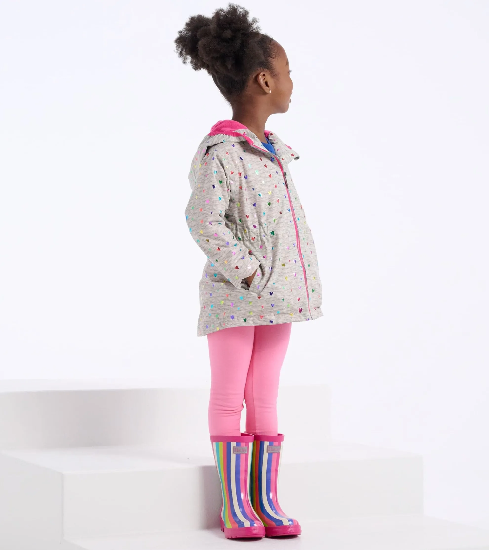 Discount Rainbow Stripes Shiny Kids Rain Boots Rainwear|Rainwear