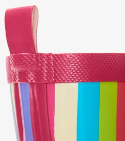 Discount Rainbow Stripes Shiny Kids Rain Boots Rainwear|Rainwear