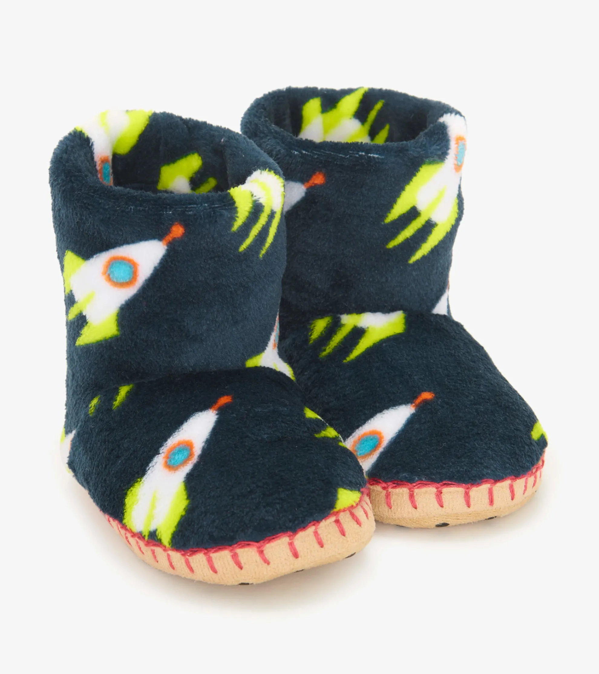 Hot Rocket Man Kids Fleece Slippers BOY Footwear|Accessories