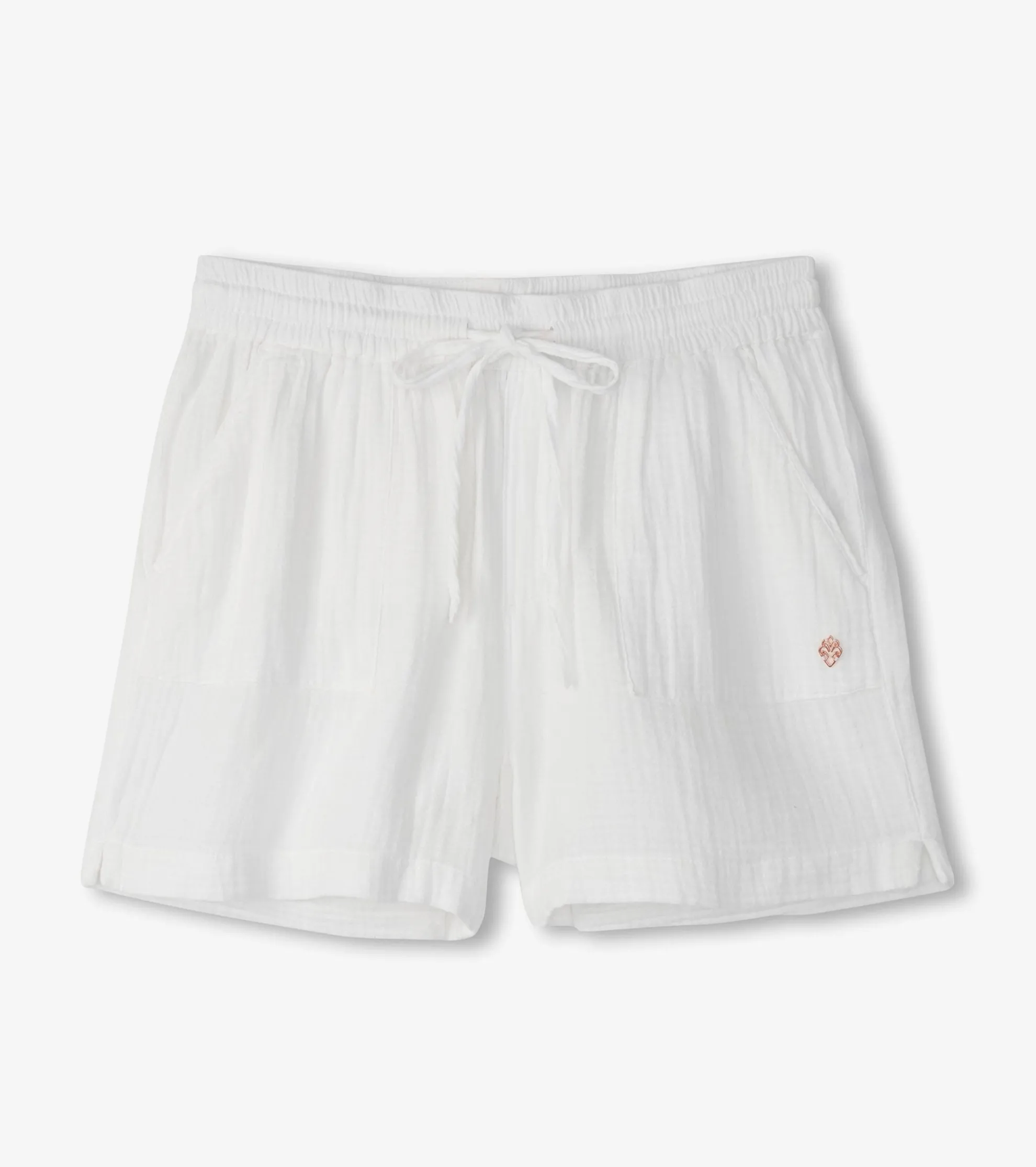 Online Santorini Shorts - White Gauze Women Bottoms