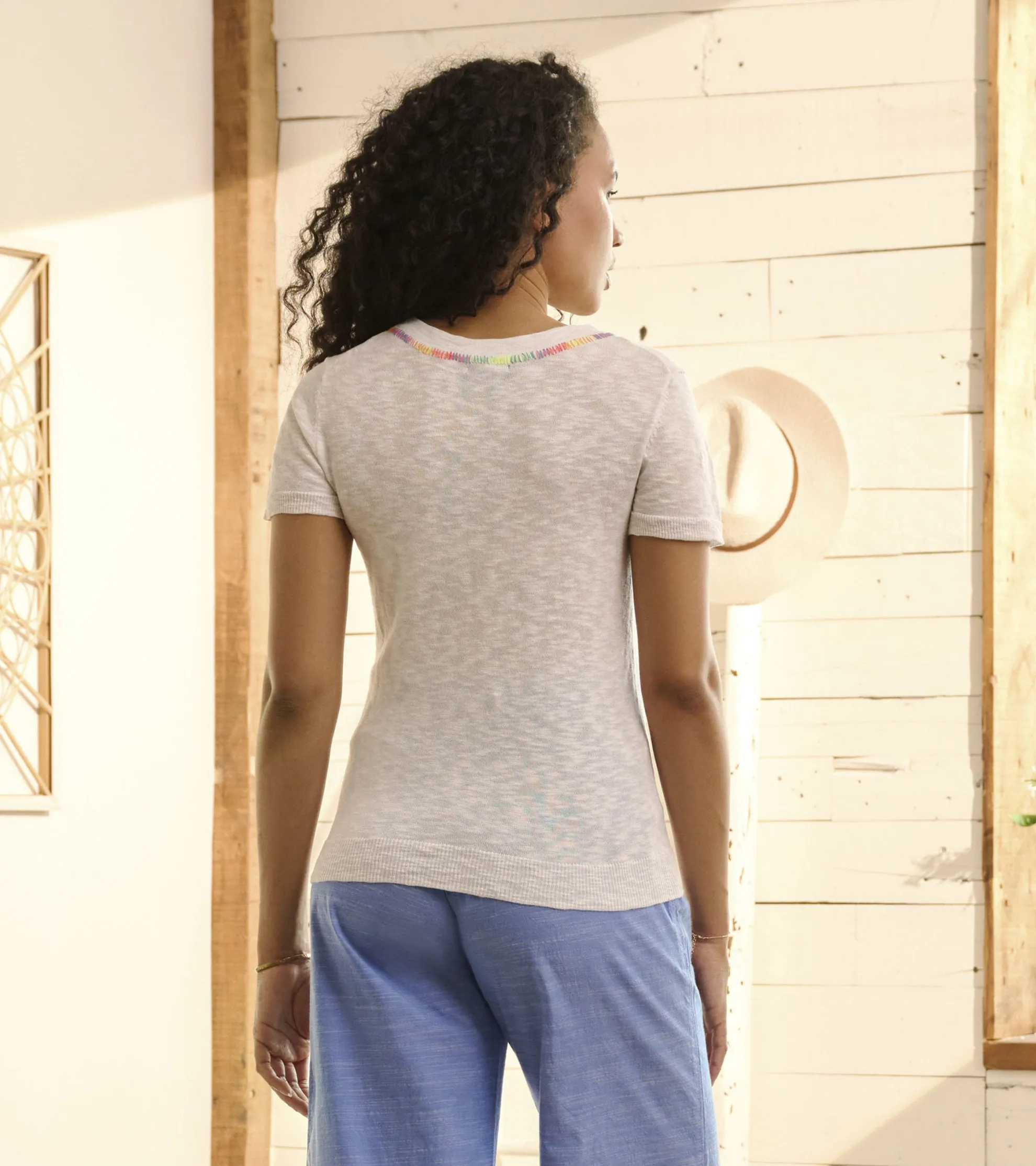 Online Simone Knit Tee - White Women Tops