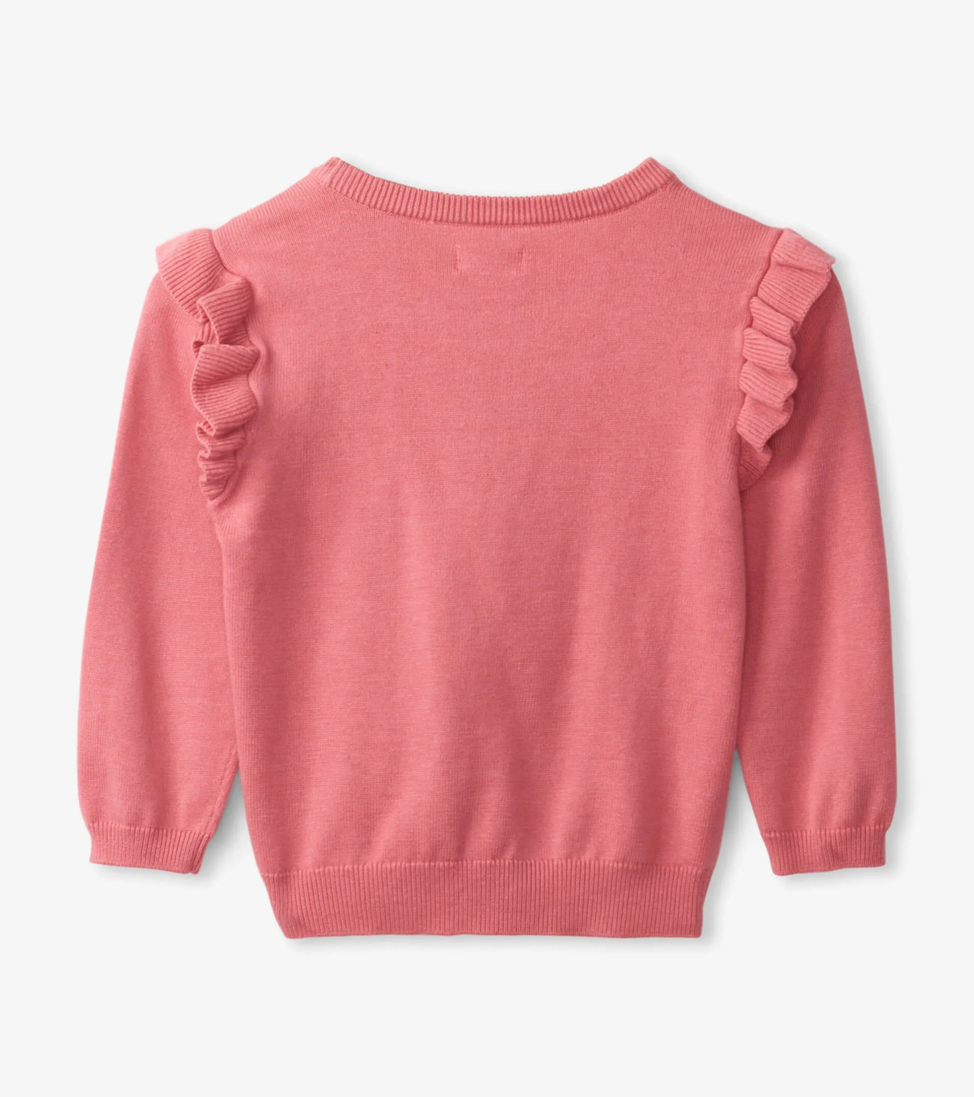 New Striped Heart Ruffle Sleeve Sweater Sweaters